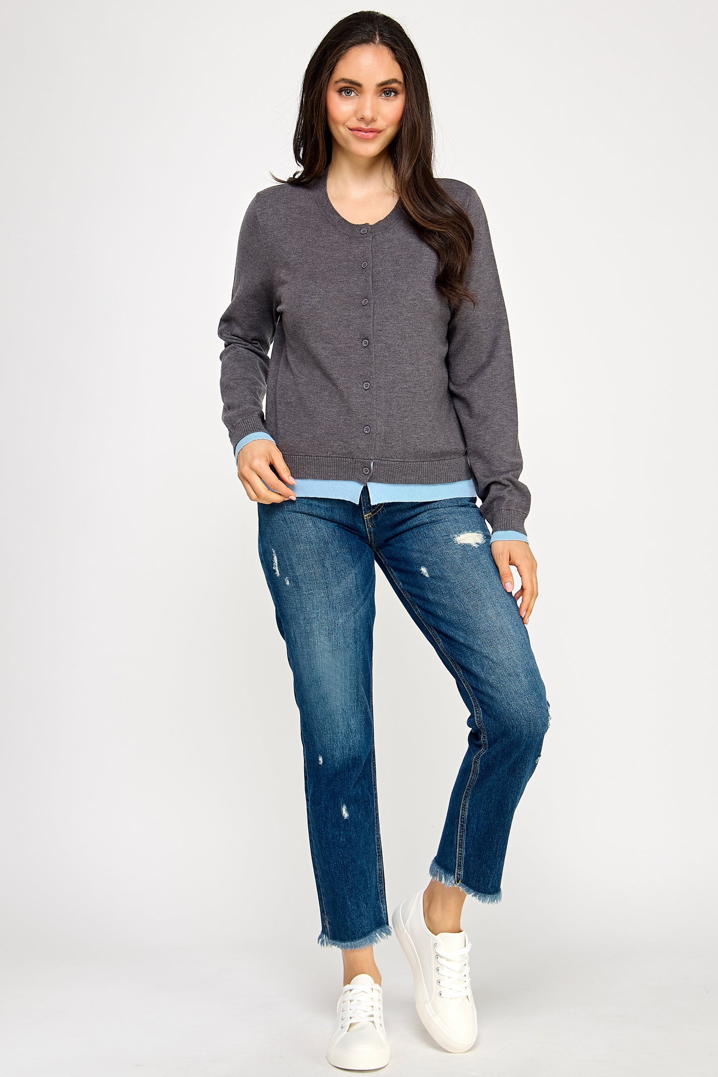 LONG SLEEVE FITTED CARDIGAN