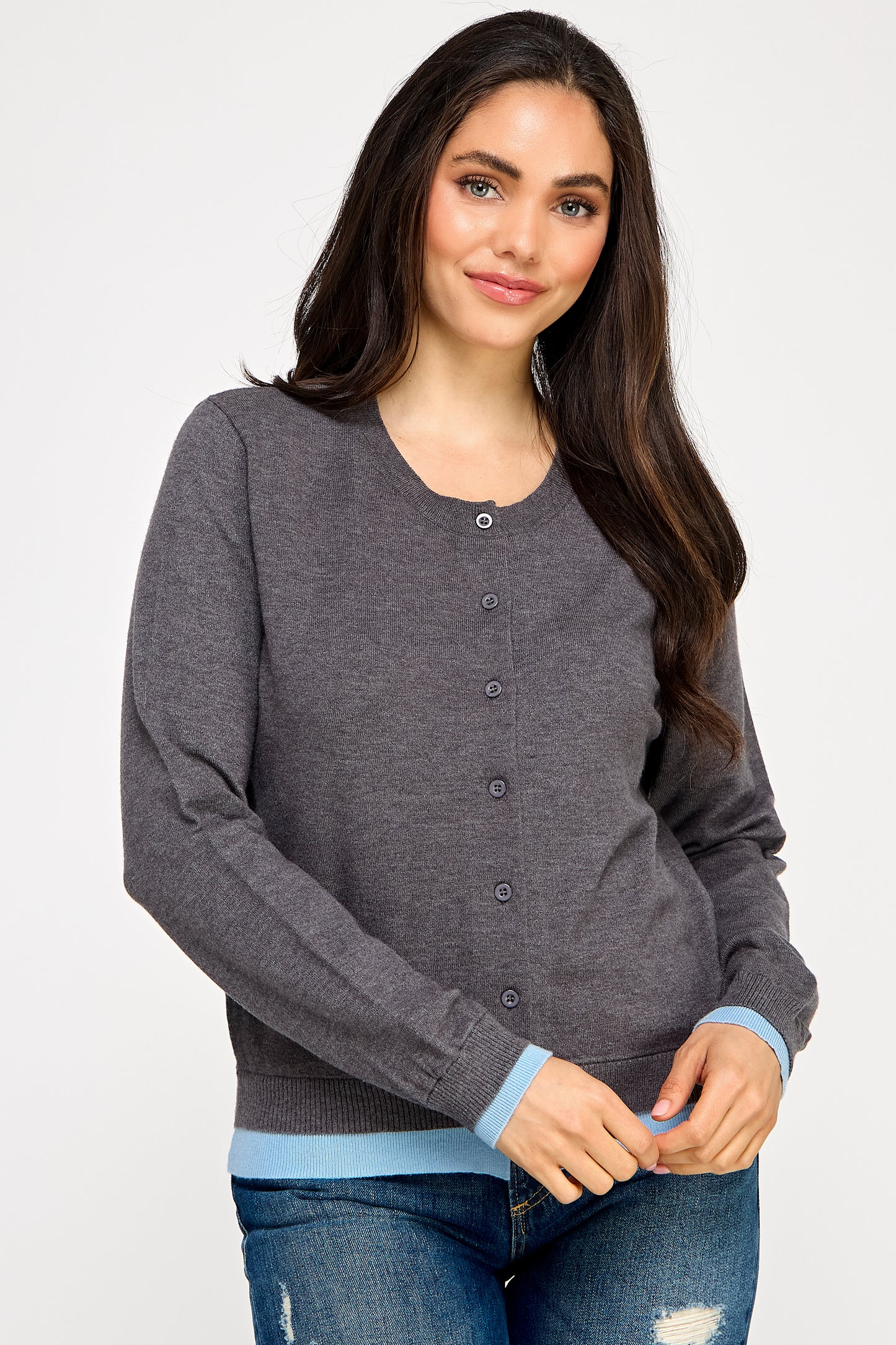 LONG SLEEVE FITTED CARDIGAN