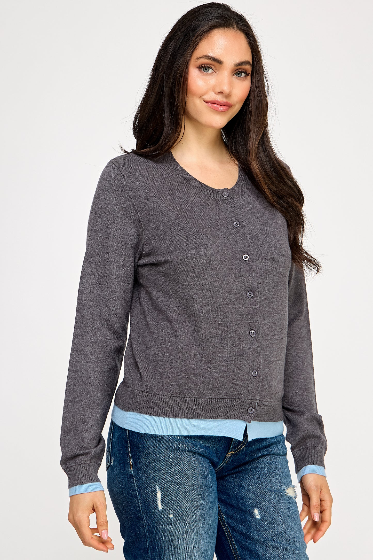 LONG SLEEVE FITTED CARDIGAN