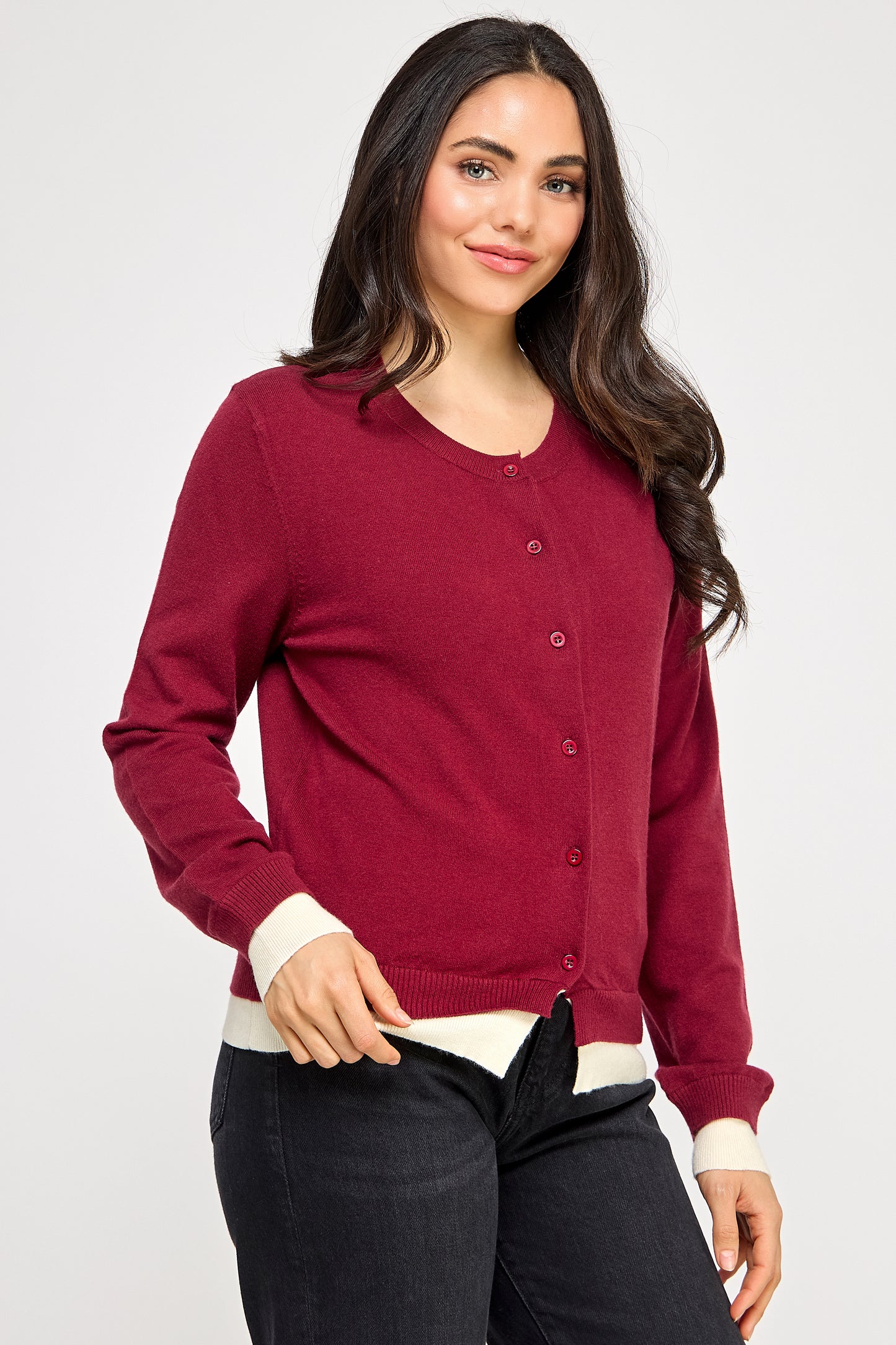 LONG SLEEVE FITTED CARDIGAN