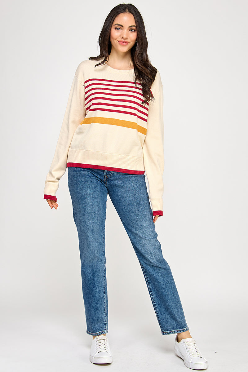 STRIPE DETAIL SWEATER