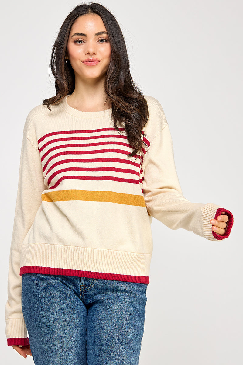 STRIPE DETAIL SWEATER