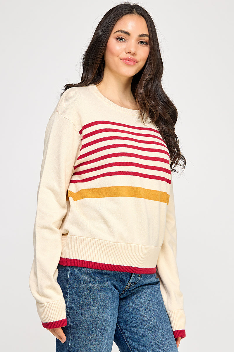 STRIPE DETAIL SWEATER