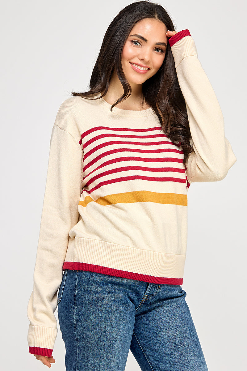 STRIPE DETAIL SWEATER