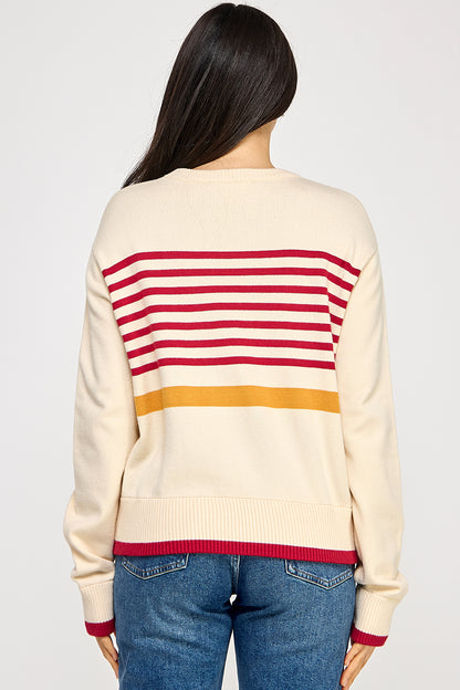STRIPE DETAIL SWEATER