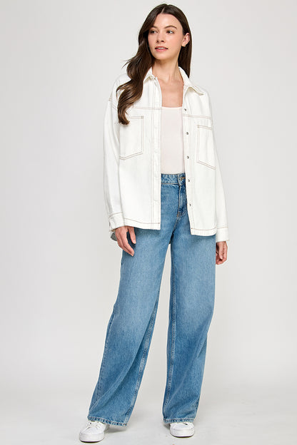 OVERSIZED DENIM SHACKET