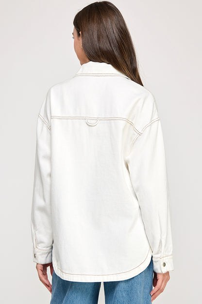 OVERSIZED DENIM SHACKET