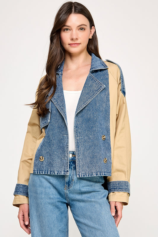 DUO COLOR TRENCH JACKET