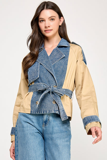 DUO COLOR TRENCH JACKET