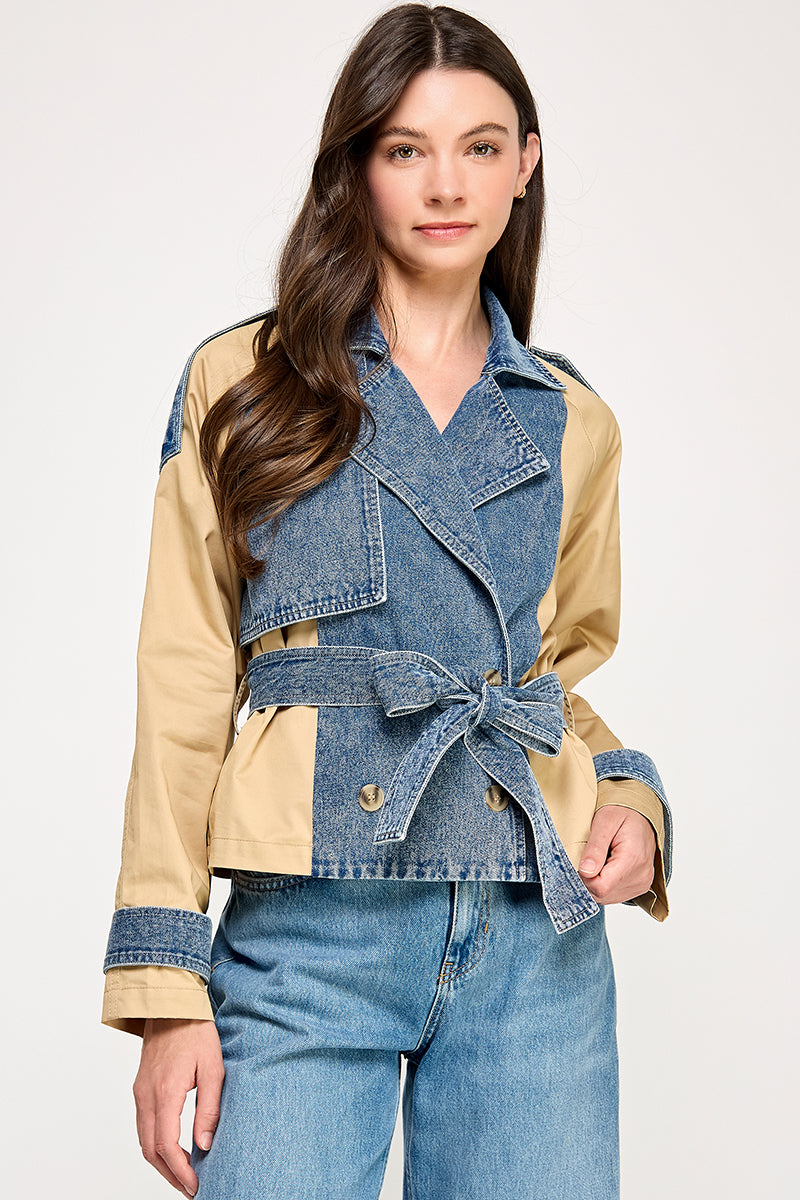 DUO COLOR TRENCH JACKET