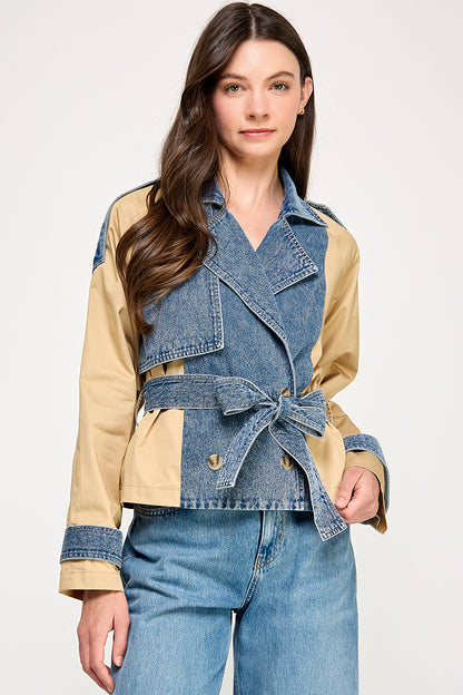 DUO COLOR TRENCH JACKET