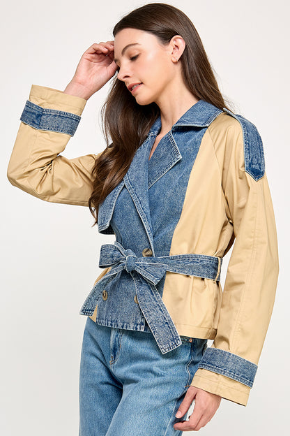 DUO COLOR TRENCH JACKET