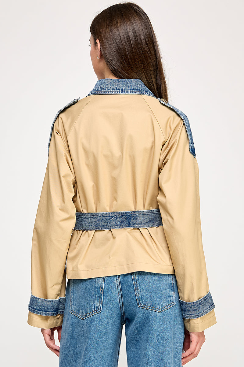 DUO COLOR TRENCH JACKET