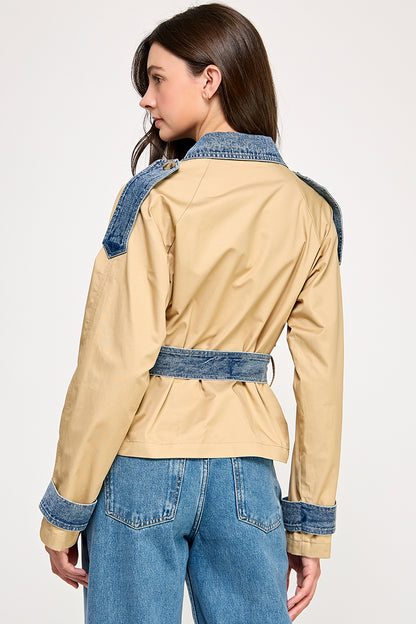 DUO COLOR TRENCH JACKET