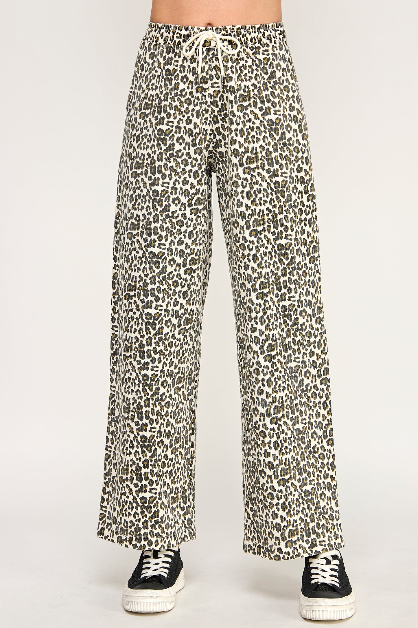 LEOPARD DRAWSTRING PANTS