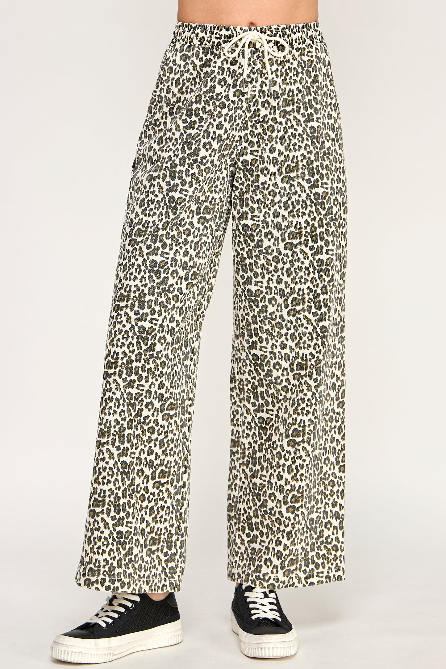 LEOPARD DRAWSTRING PANTS