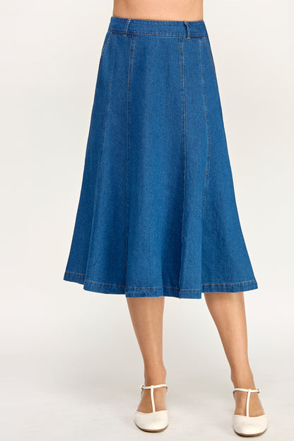 MIDI DENIM SKIRT