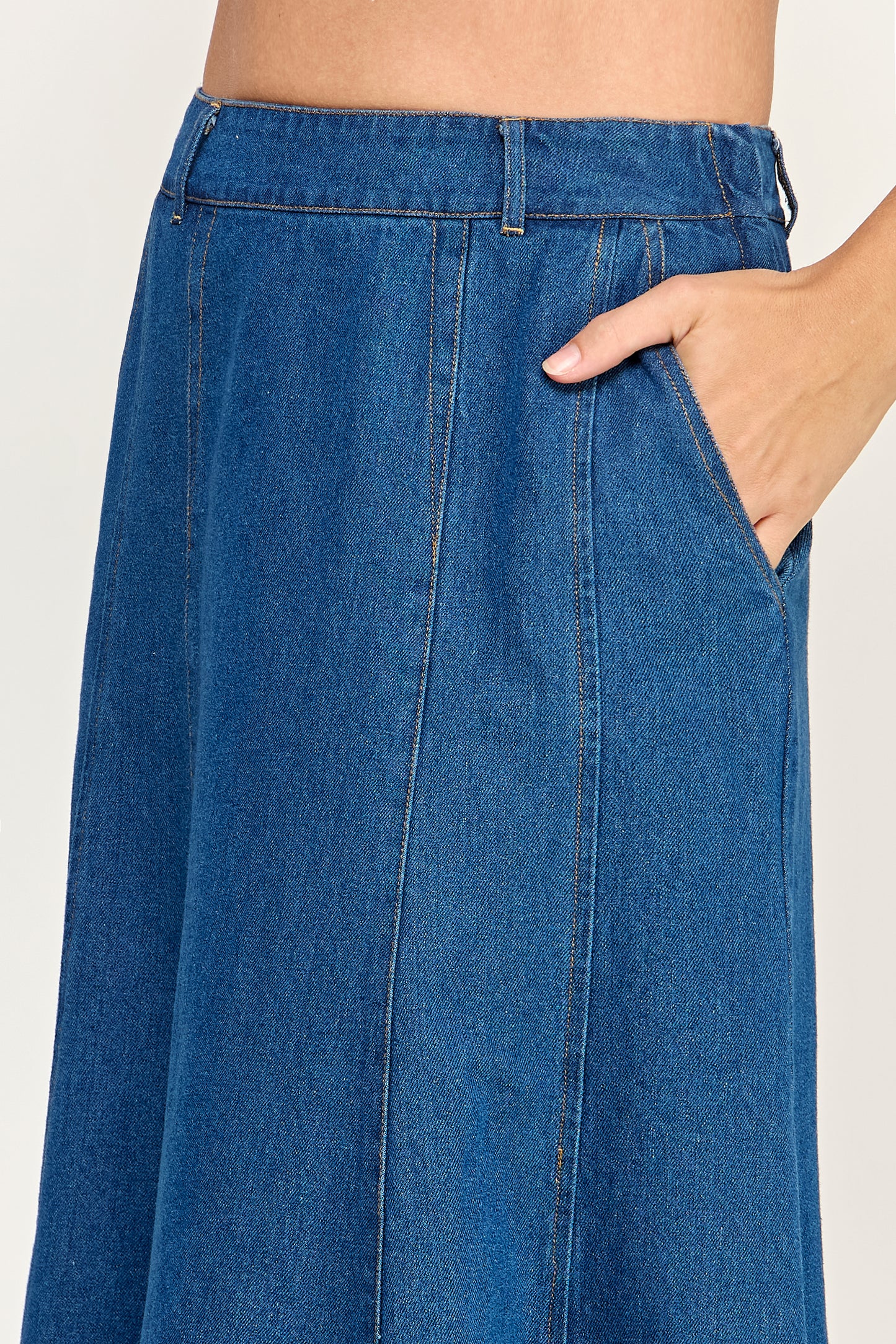 MIDI DENIM SKIRT