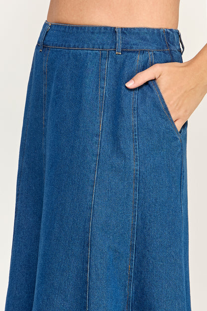 MIDI DENIM SKIRT