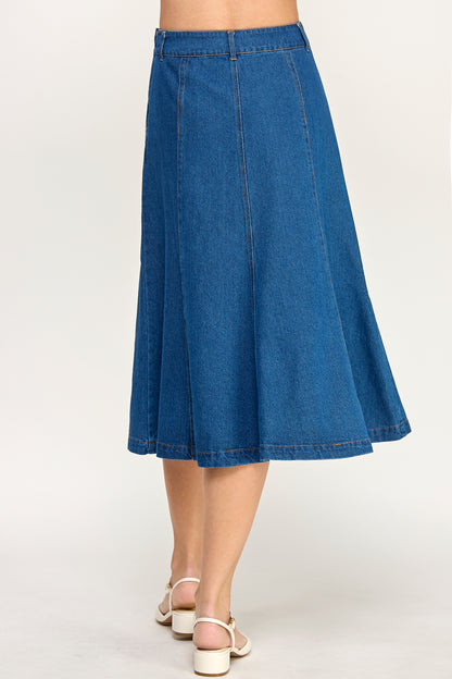 MIDI DENIM SKIRT