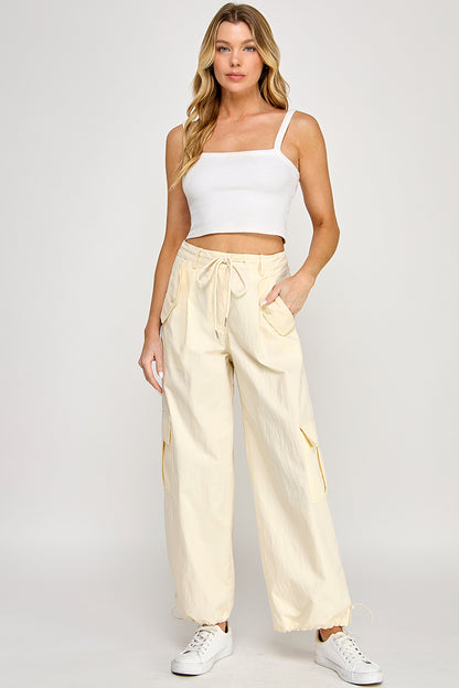 WIDE LEG CARGO PANTS