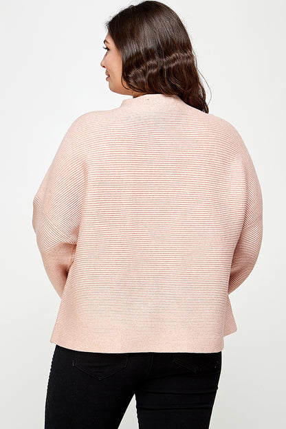 NOT YOUR CASUAL TOP CAMEL BLUSH (PLUS)