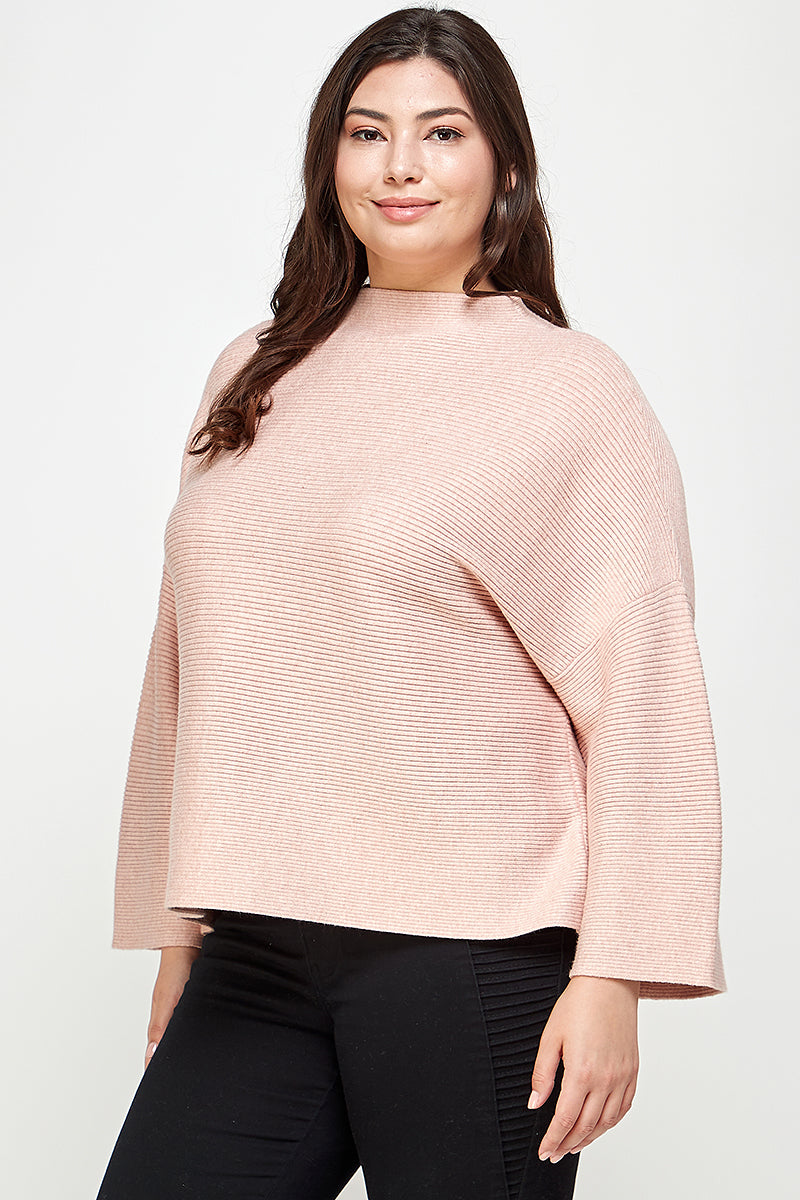 NOT YOUR CASUAL TOP CAMEL BLUSH (PLUS)