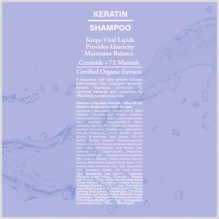 NEANELLO KERATIN 72 MINERALS SHAMPOO 10OZ